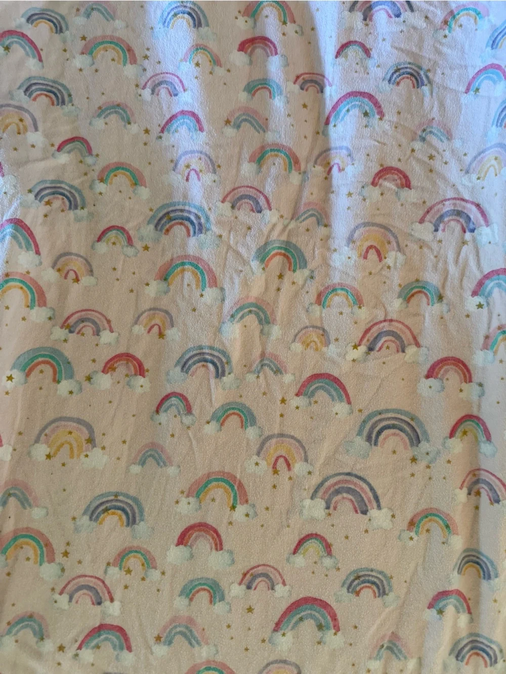 Pottery Barn Kids Twin Flannel Rainbow Duvet Cover